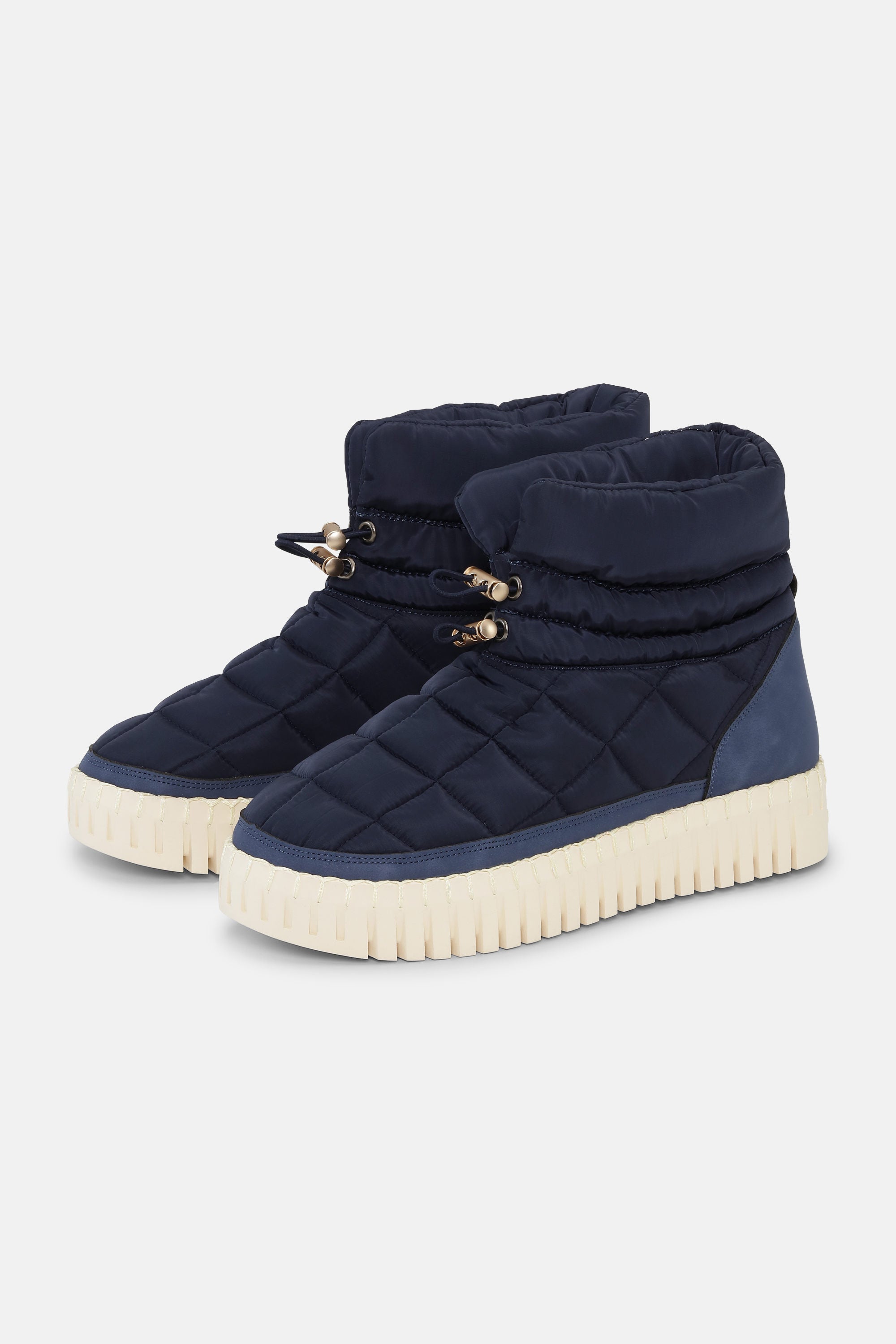 Tulip Padded Winter Boot - Dark Indigo Pearled Ivory